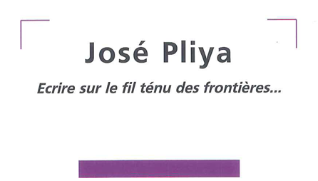 José Pliya - Ecrire sur le fil ténu des fronttières